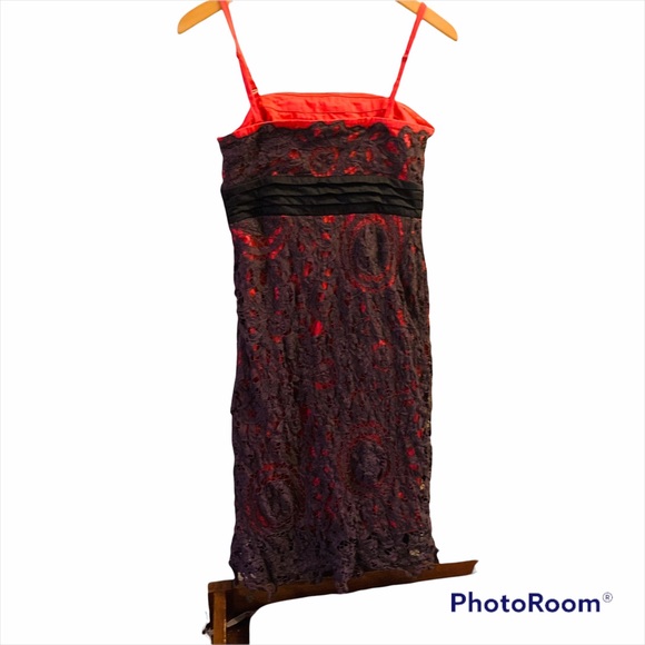 Anthropologie Floreat Sunrise & Midnight Lace Dress Sz 2 - Picture 4 of 8